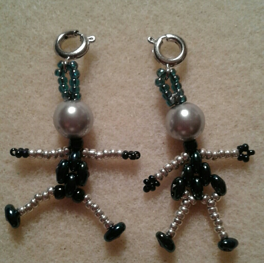 September birthstone beaded boy and girl charm or earrings!  PRICE IS FIRM